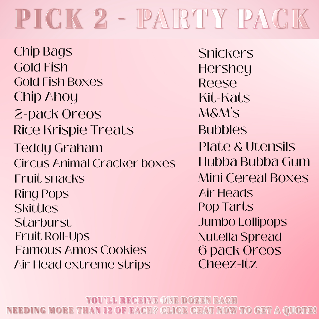 Pick 2 Party Package