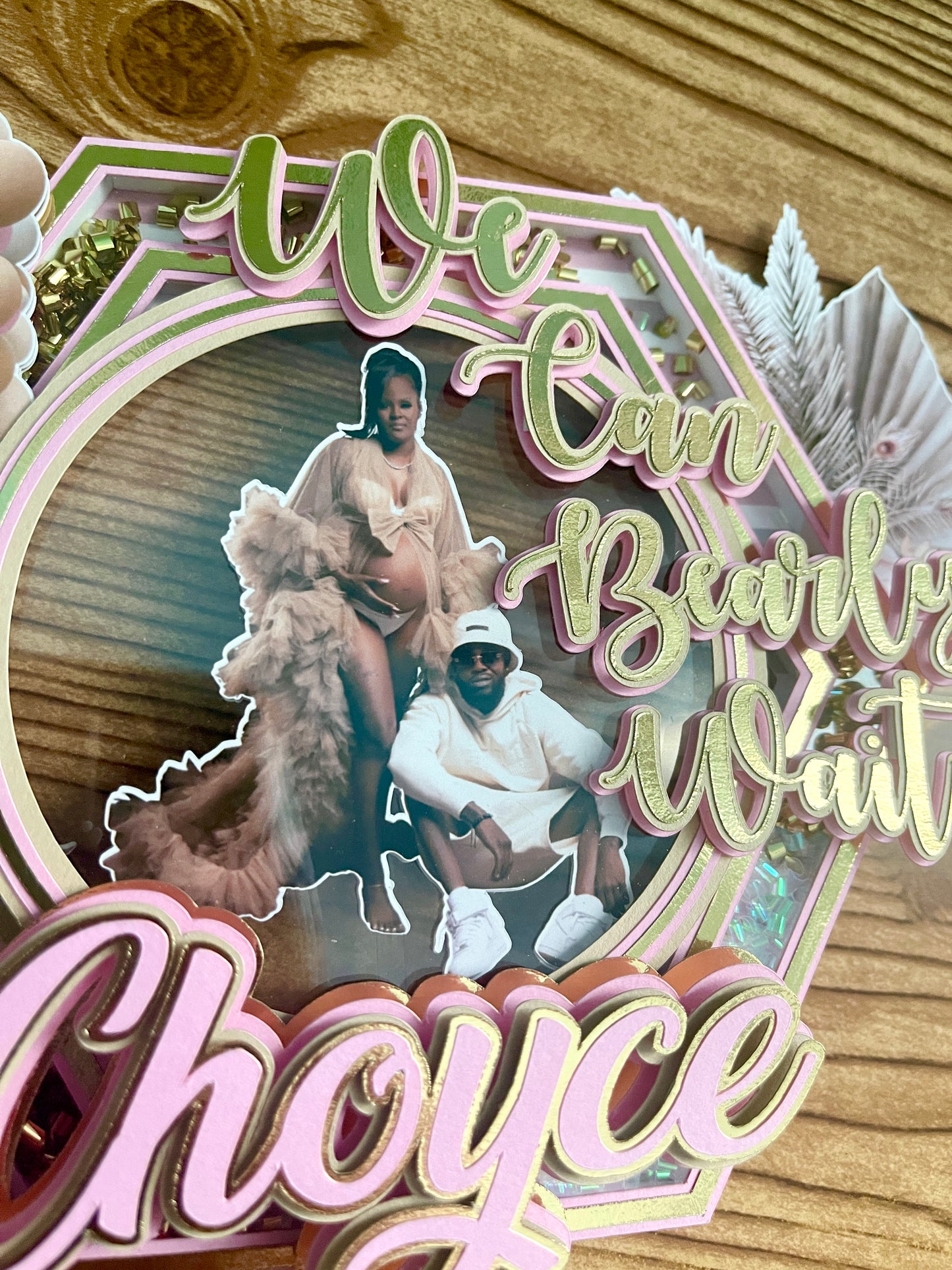 “We can Bearly wait “ Cake Topper
