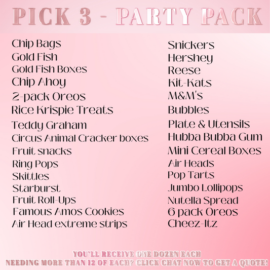 Pick 3 Party Package