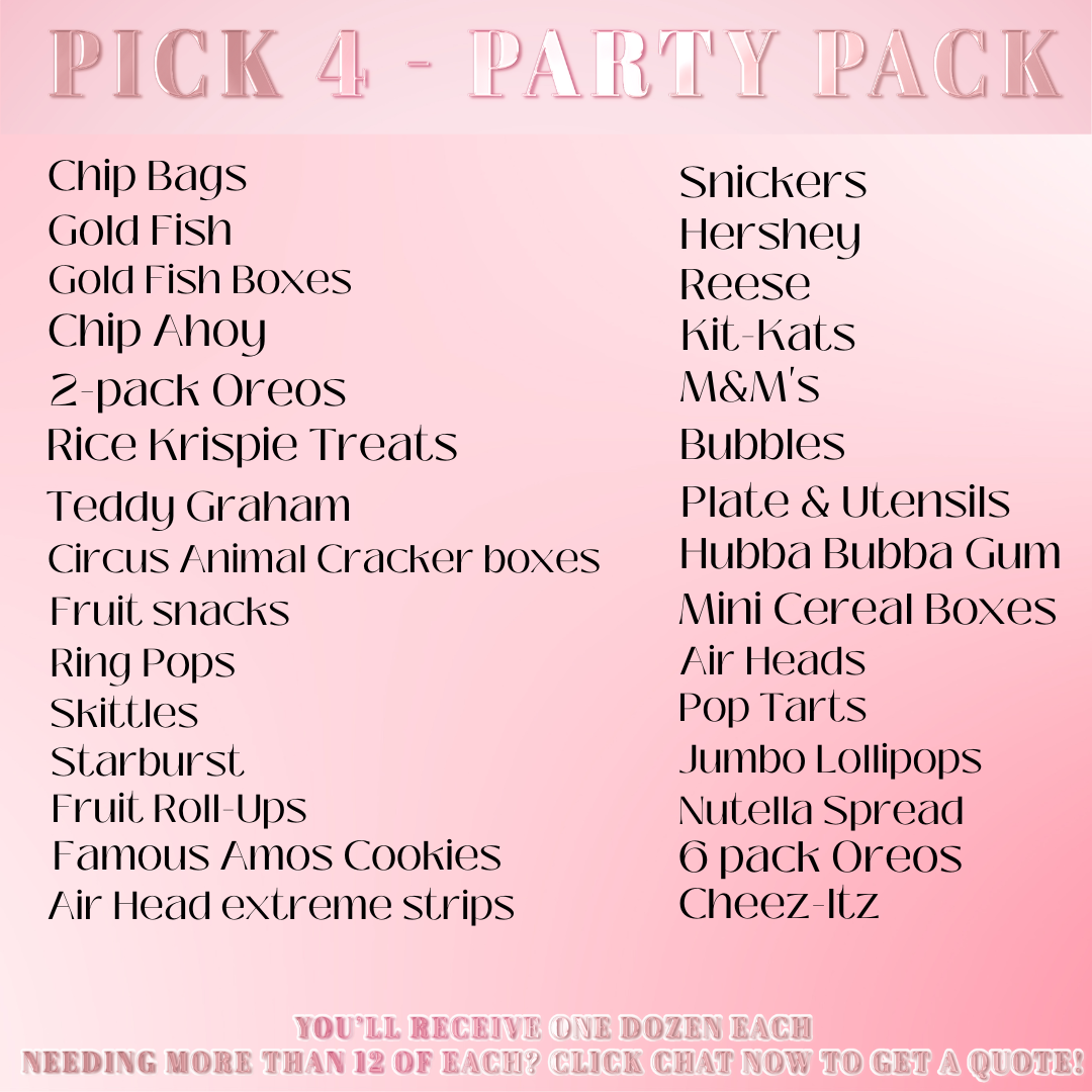 Pick 4 Party Package
